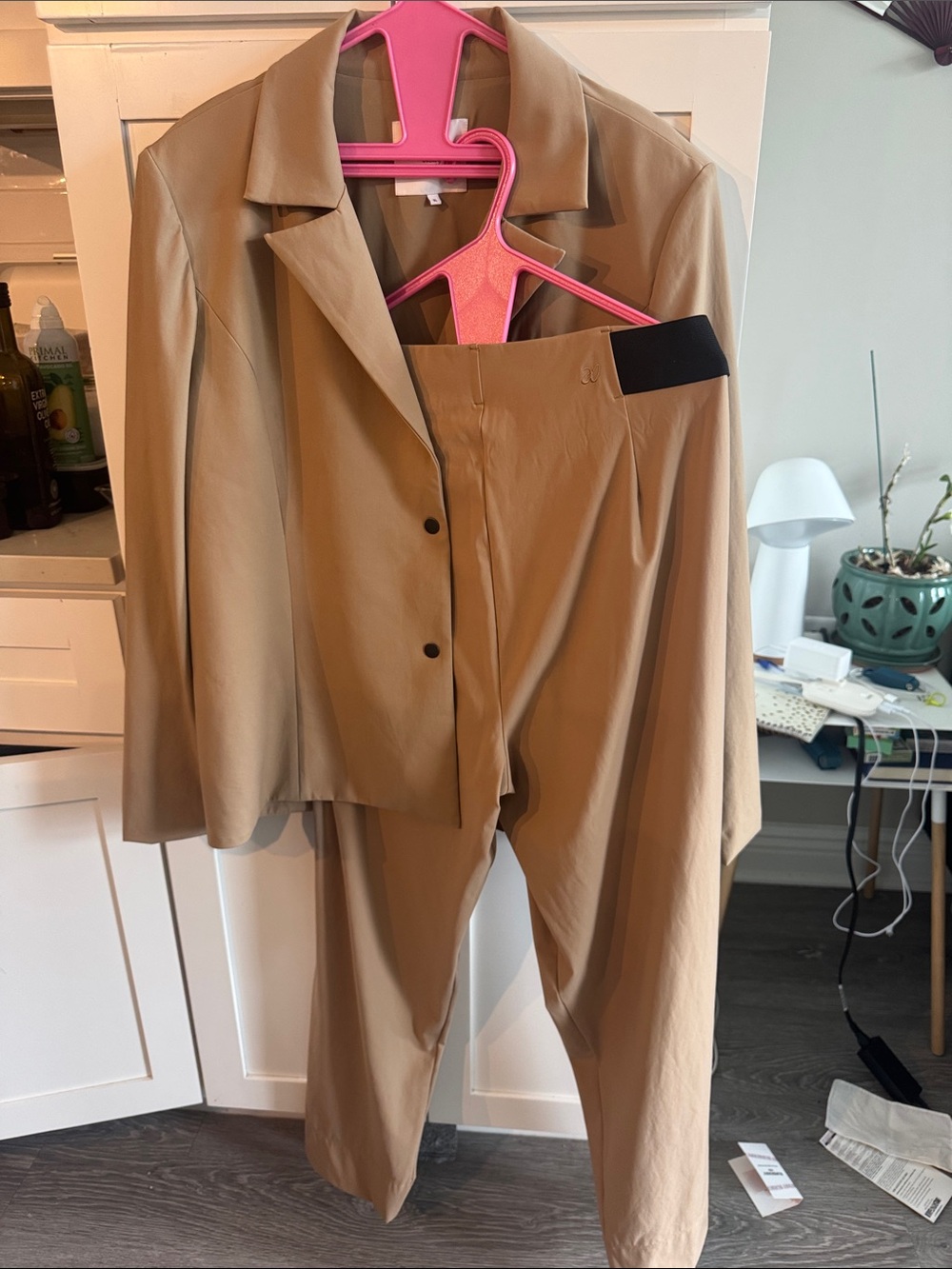 ADAY Tan Blazer and Pants